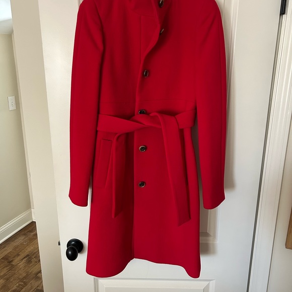 Jcrew wool tie waist coat - red size 6 - Picture 7 of 11